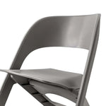 ArtissIn Set of 4 Dining Chairs Office Cafe Lounge Seat Stackable Plastic Leisure Chairs Grey - Furniture > Dining