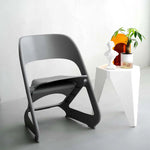 ArtissIn Set of 4 Dining Chairs Office Cafe Lounge Seat Stackable Plastic Leisure Chairs Grey - Furniture > Dining