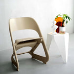 ArtissIn Set of 4 Dining Chairs Office Cafe Lounge Seat Stackable Plastic Leisure Chairs Beige - Furniture > Dining