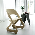 ArtissIn Set of 4 Dining Chairs Office Cafe Lounge Seat Stackable Plastic Leisure Chairs Beige - Furniture > Dining