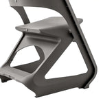 ArtissIn Set of 4 Dining Chairs Office Cafe Lounge Seat Stackable Plastic Leisure Chairs Grey - Furniture > Dining