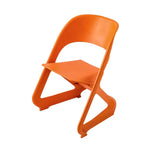 ArtissIn Set of 4 Dining Chairs Office Cafe Lounge Seat Stackable Plastic Leisure Chairs Orange - Furniture > Dining