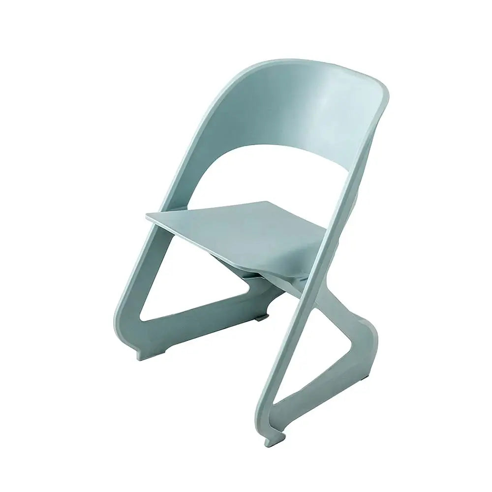 ArtissIn Set of 4 Dining Chairs Office Cafe Lounge Seat Stackable Plastic Leisure Chairs Blue - Furniture > Dining