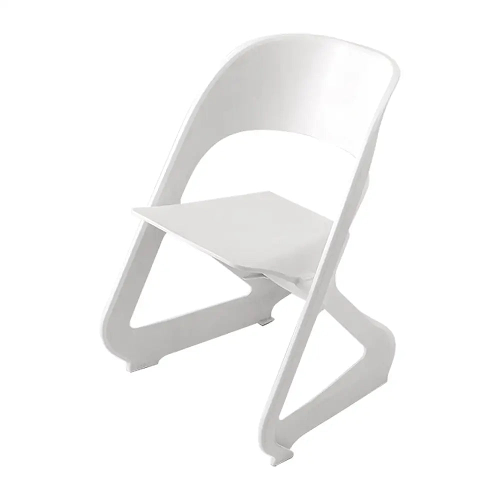 ArtissIn Set of 4 Dining Chairs Office Cafe Lounge Seat Stackable Plastic Leisure Chairs White - Furniture > Dining