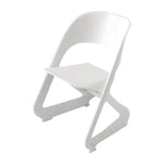 ArtissIn Set of 4 Dining Chairs Office Cafe Lounge Seat Stackable Plastic Leisure Chairs White - Furniture > Dining