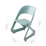 ArtissIn Set of 4 Dining Chairs Office Cafe Lounge Seat Stackable Plastic Leisure Chairs Blue - Furniture > Dining