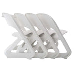 ArtissIn Set of 4 Dining Chairs Office Cafe Lounge Seat Stackable Plastic Leisure Chairs White - Furniture > Dining