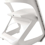 ArtissIn Set of 4 Dining Chairs Office Cafe Lounge Seat Stackable Plastic Leisure Chairs White - Furniture > Dining