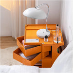 ArtissIn Storage Trolley Bedide Table 3 Tier Cart Boby Replica Orange - Furniture > Living Room