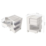 ArtissIn Storage Trolley Bedide Table 3 Tier Cart Boby Replica White - Furniture > Living Room