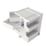 ArtissIn Storage Trolley Bedide Table 3 Tier Cart Boby Replica White - Furniture > Living Room