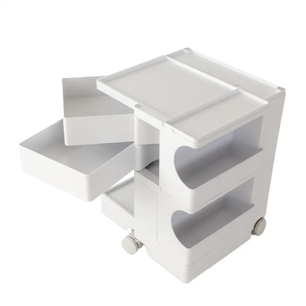 ArtissIn Storage Trolley Bedide Table 3 Tier Cart Boby Replica White - Furniture > Living Room