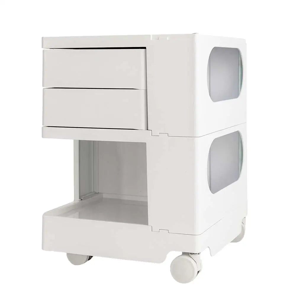 ArtissIn Storage Trolley Bedide Table 3 Tier Cart Boby Replica White - Furniture > Living Room