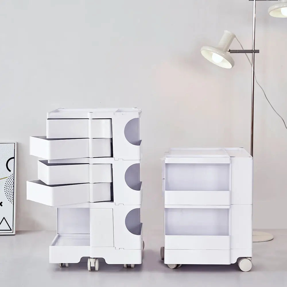 ArtissIn Storage Trolley Bedide Table 3 Tier Cart Boby Replica White - Furniture > Living Room