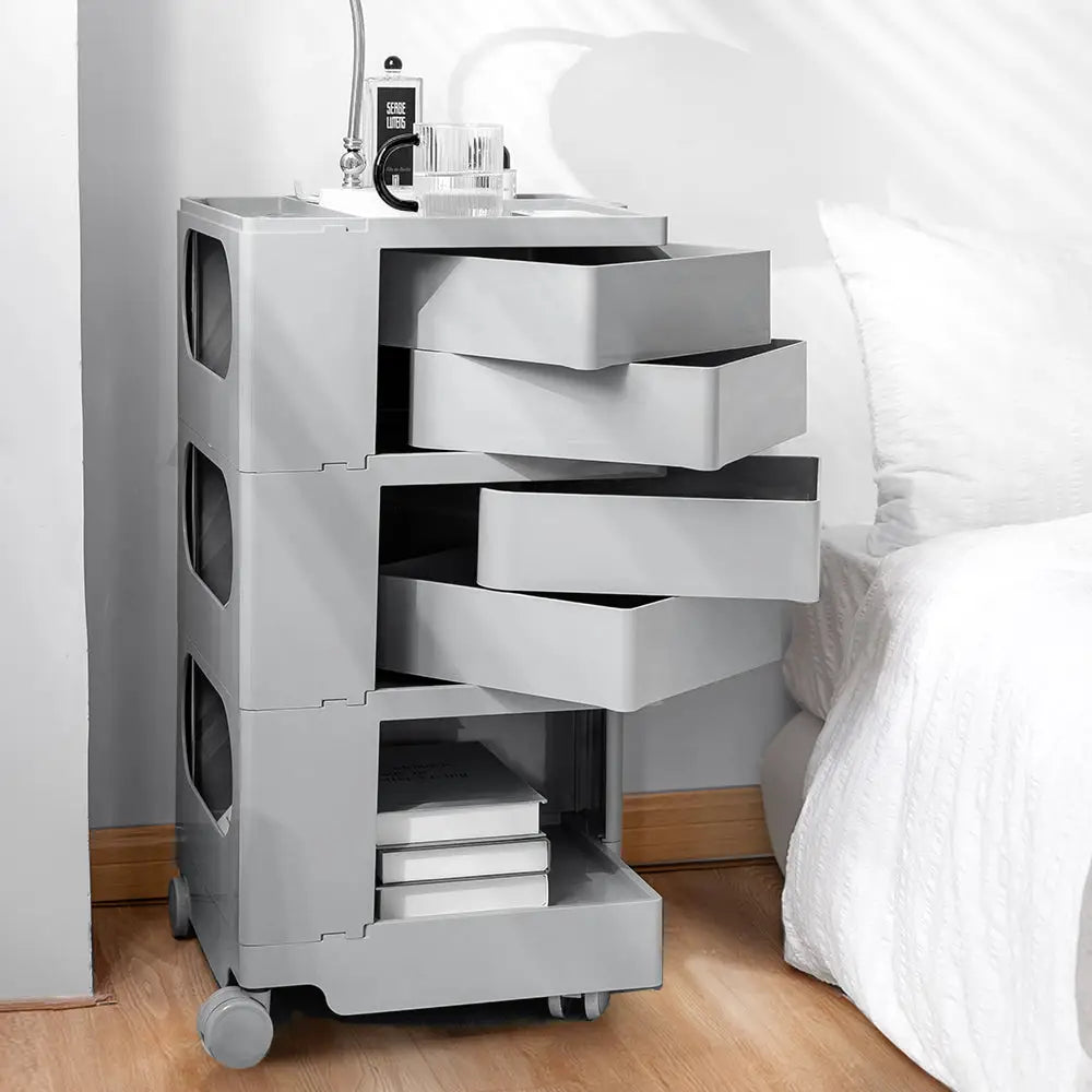 ArtissIn Storage Trolley Bedide Table 5 Tier Cart Boby Replica Grey - Furniture > Living Room