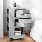 ArtissIn Storage Trolley Bedide Table 5 Tier Cart Boby Replica Grey - Furniture > Living Room