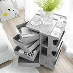 ArtissIn Storage Trolley Bedide Table 5 Tier Cart Boby Replica Grey - Furniture > Living Room