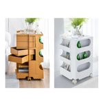 ArtissIn Storage Trolley Bedide Table 5 Tier Cart Boby Replica Orange - Furniture > Living Room