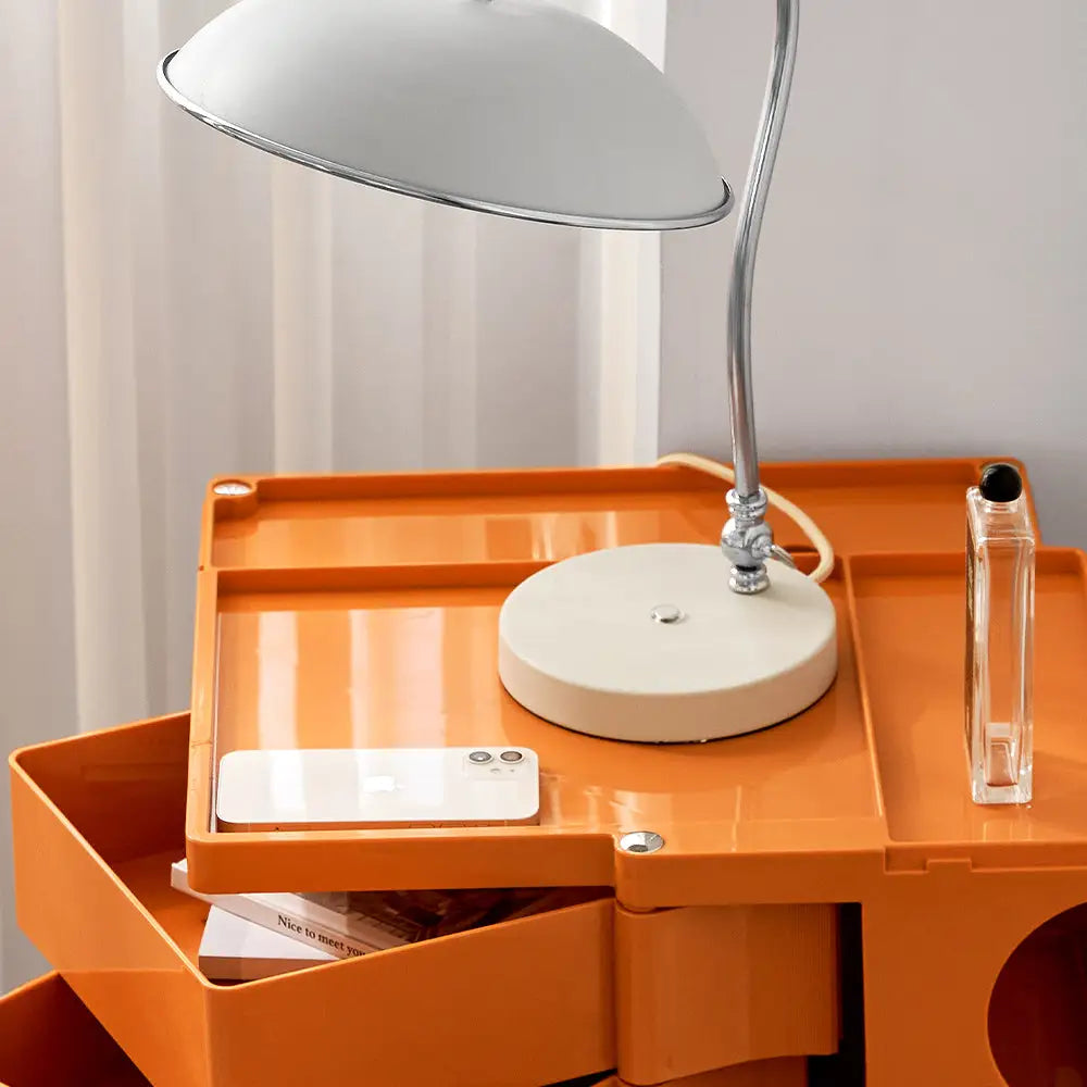 ArtissIn Storage Trolley Bedide Table 5 Tier Cart Boby Replica Orange - Furniture > Living Room