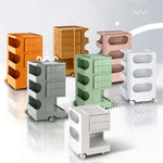 ArtissIn Storage Trolley Bedide Table 5 Tier Cart Boby Replica Orange - Furniture > Living Room