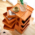 ArtissIn Storage Trolley Bedide Table 5 Tier Cart Boby Replica Orange - Furniture > Living Room