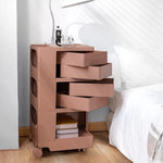 ArtissIn Storage Trolley Bedide Table 5 Tier Cart Boby Replica Pink - Furniture > Living Room