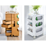 ArtissIn Storage Trolley Bedide Table 5 Tier Cart Boby Replica Pink - Furniture > Living Room