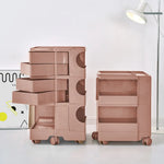 ArtissIn Storage Trolley Bedide Table 5 Tier Cart Boby Replica Pink - Furniture > Living Room