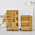 ArtissIn Storage Trolley Bedide Table 5 Tier Cart Boby Replica Yellow - Furniture > Living Room