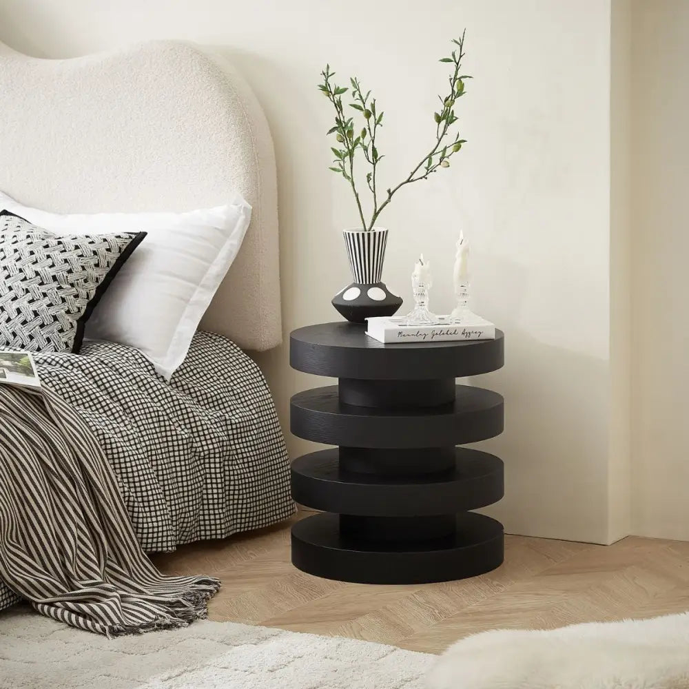 Arya Black Side Table - Furniture > Bar Stools & Chairs > Arm Chairs & Recliners