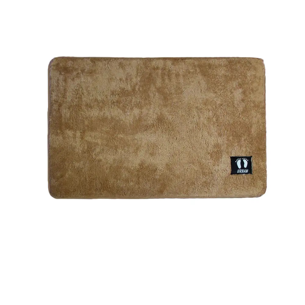 Asha Anti Slip Polyester Bath Mat 50 x 80 cm Brown - Home & Garden > Bathroom Accessories