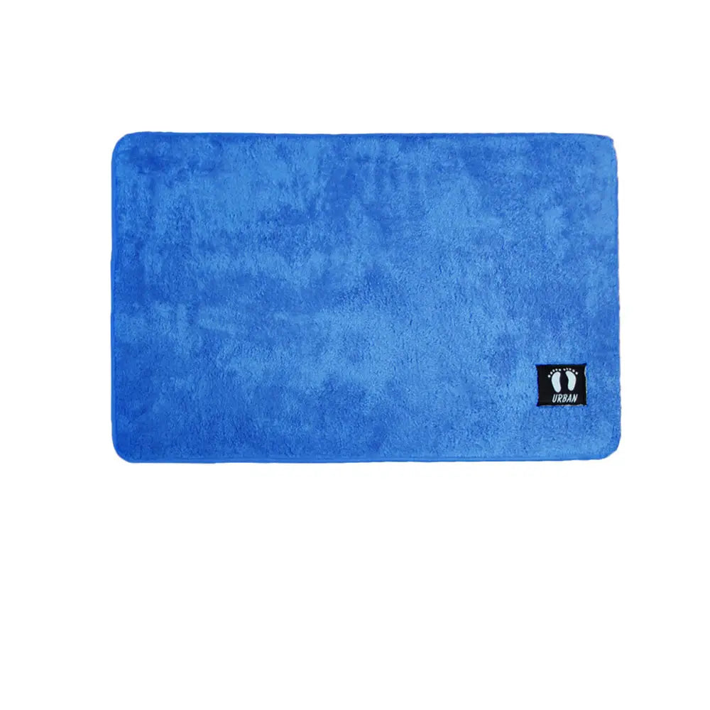 Asha Anti Slip Polyester Bath Mat 50 x 80 cm Cobalt Blue - Home & Garden > Bathroom Accessories