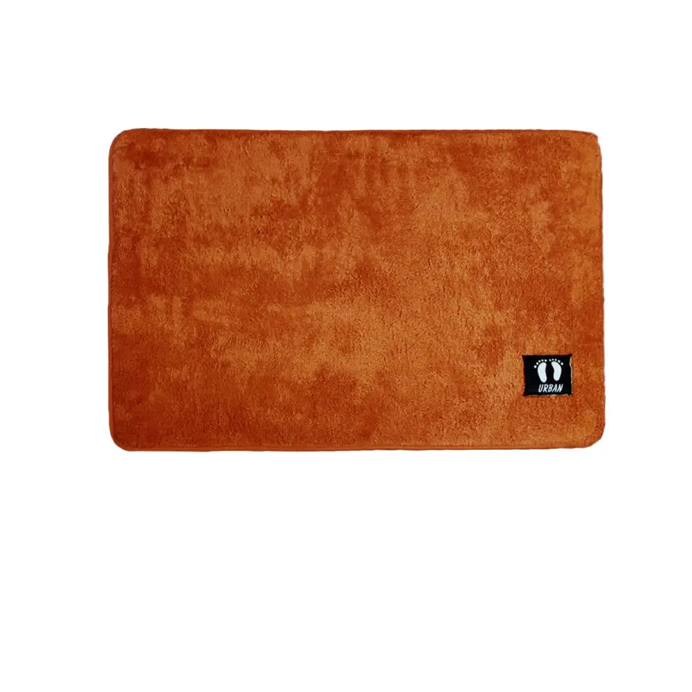 Asha Anti Slip Polyester Bath Mat 50 x 80 cm Pumpkin - Home & Garden > Bathroom Accessories > Bath Mats & Rugs