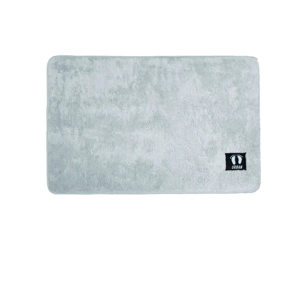 Asha Anti Slip Polyester Bath Mat 50 x 80 cm Silver - Home & Garden > Bathroom Accessories