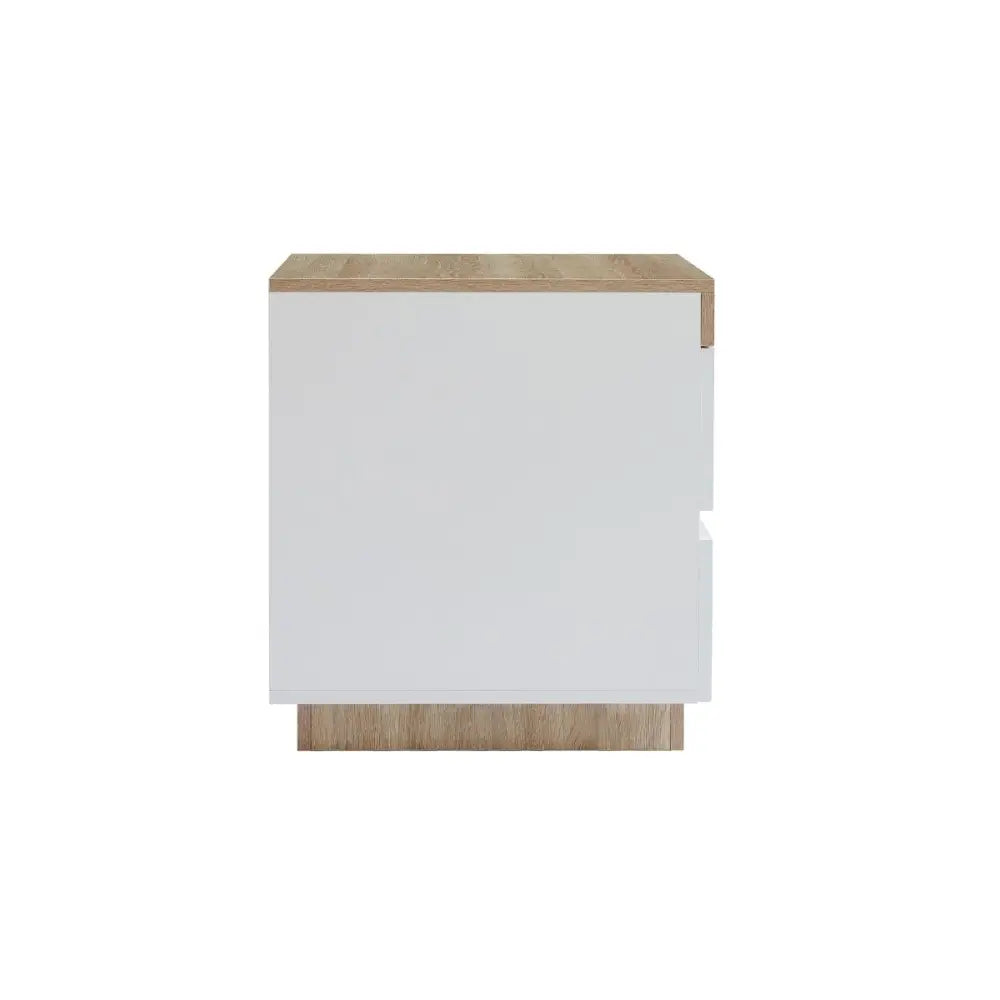 Ashley Coastal White Wooden Bedside Table - Furniture > Bedroom > Bedside Tables