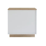 Ashley Coastal White Wooden Bedside Table - Furniture > Bedroom > Bedside Tables
