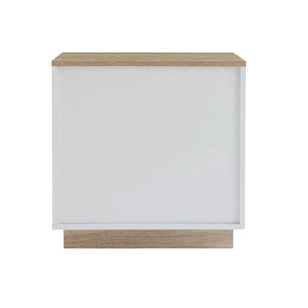 Ashley Coastal White Wooden Bedside Table - Furniture > Bedroom > Bedside Tables