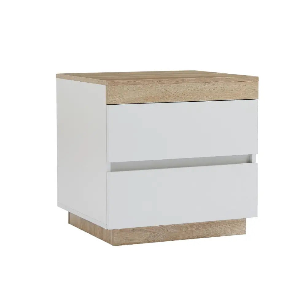 Ashley Coastal White Wooden Bedside Table - Furniture > Bedroom > Bedside Tables