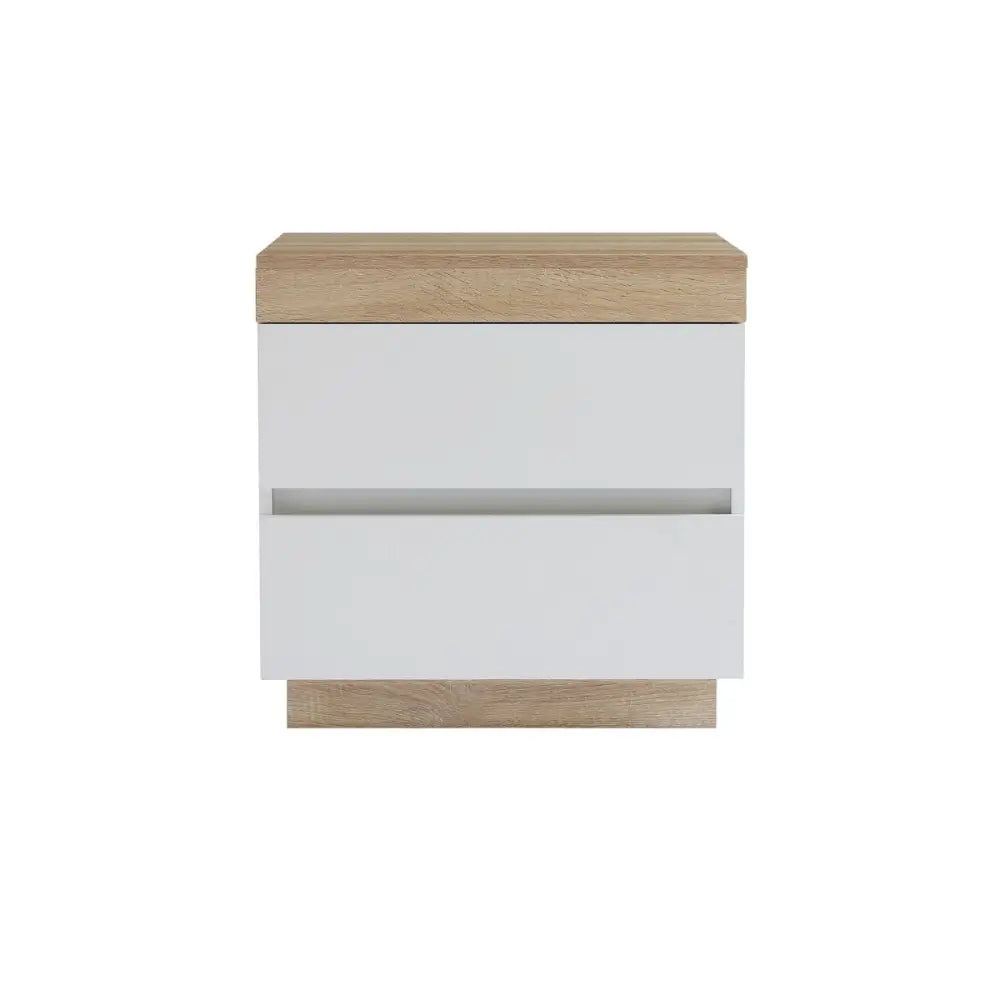Ashley Coastal White Wooden Bedside Table - Furniture > Bedroom > Bedside Tables