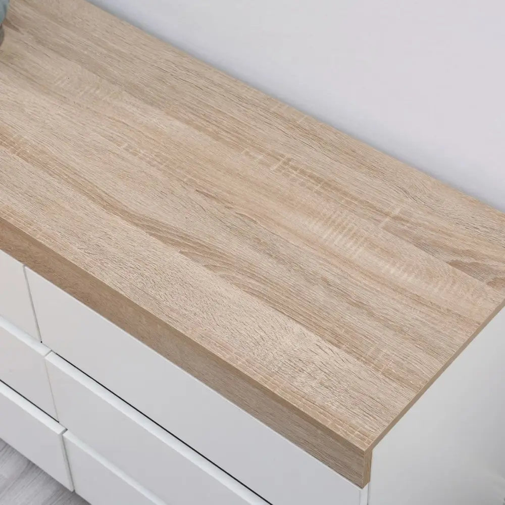 Ashley Coastal White Wooden Chest of 6 Drawers - Furniture > Living Room