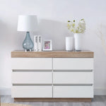 Ashley Coastal White Wooden Chest of 6 Drawers - Furniture > Living Room