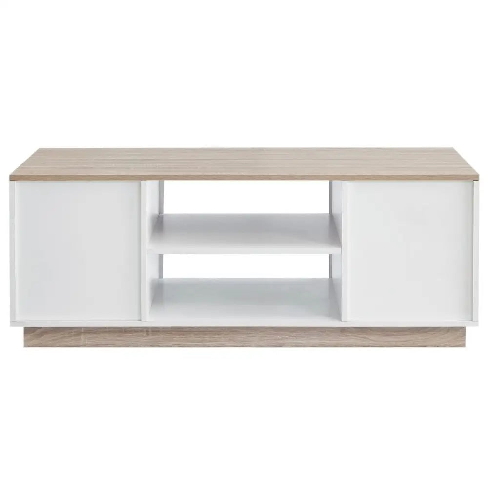 Ashley Coastal White Wooden Coffee Table Oak and White - Furniture > Living Room > Coffee Tables
