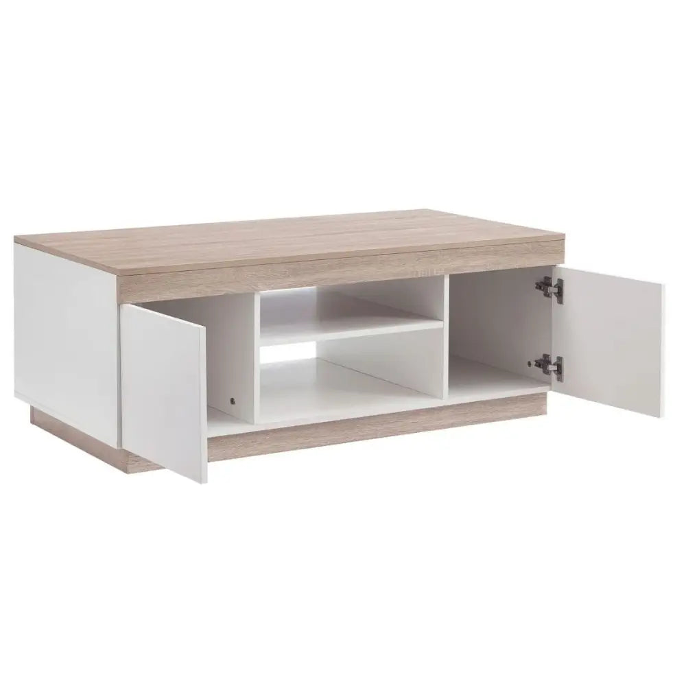 Ashley Coastal White Wooden Coffee Table Oak and White - Furniture > Living Room > Coffee Tables