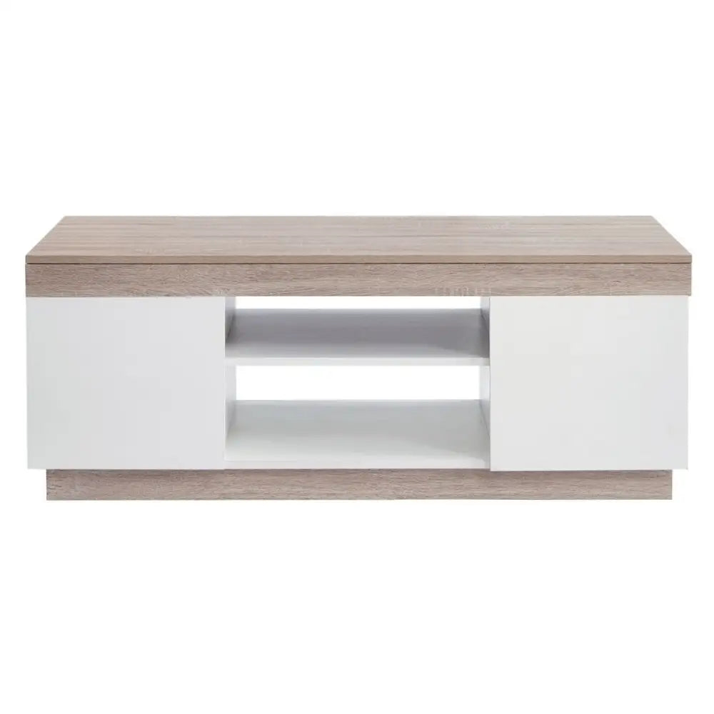 Ashley Coastal White Wooden Coffee Table Oak and White - Furniture > Living Room > Coffee Tables