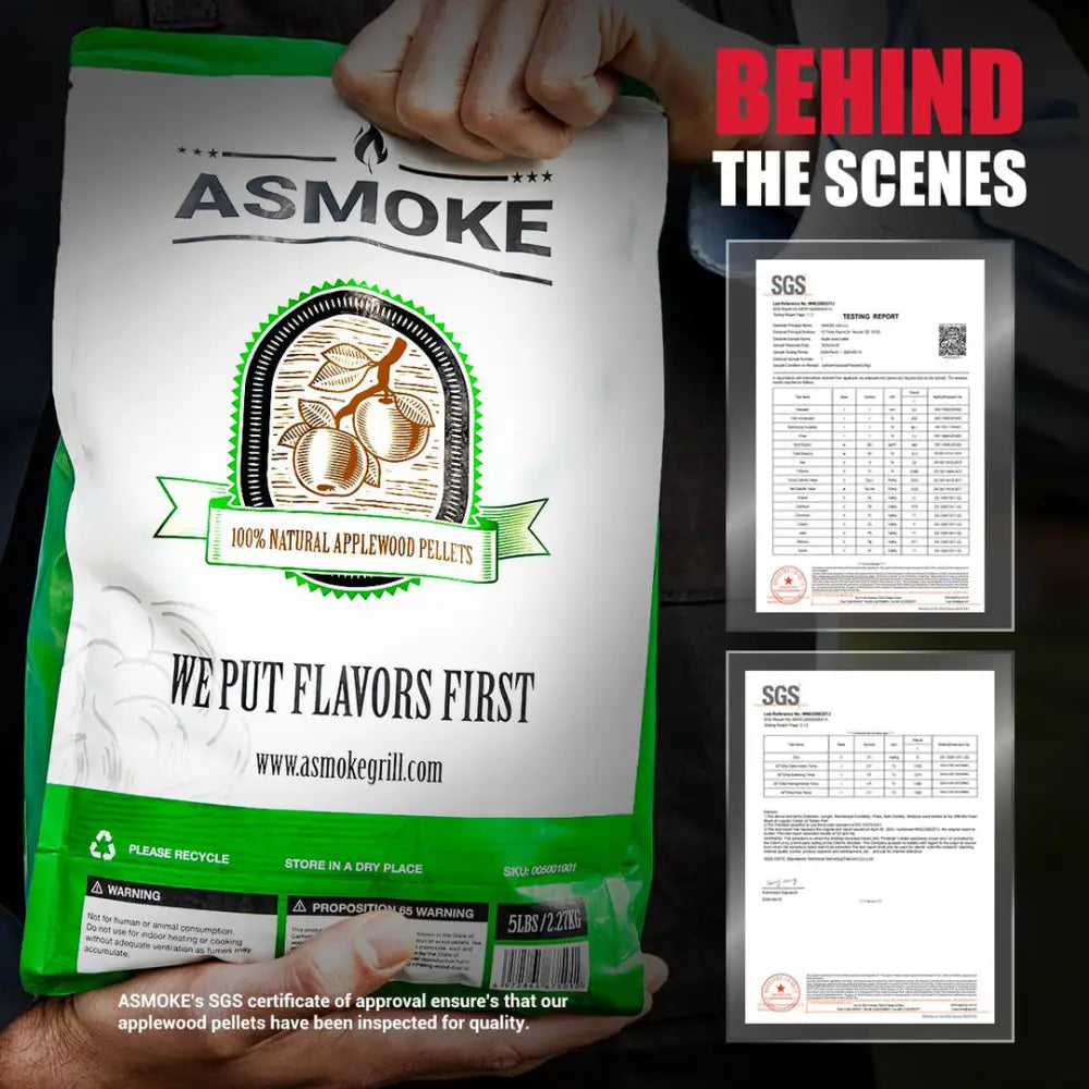 Asmoke 2.5kg X 8 (19 KG) OF 100% PURE APPLEWOOD PELLETS - Home & Garden > BBQ