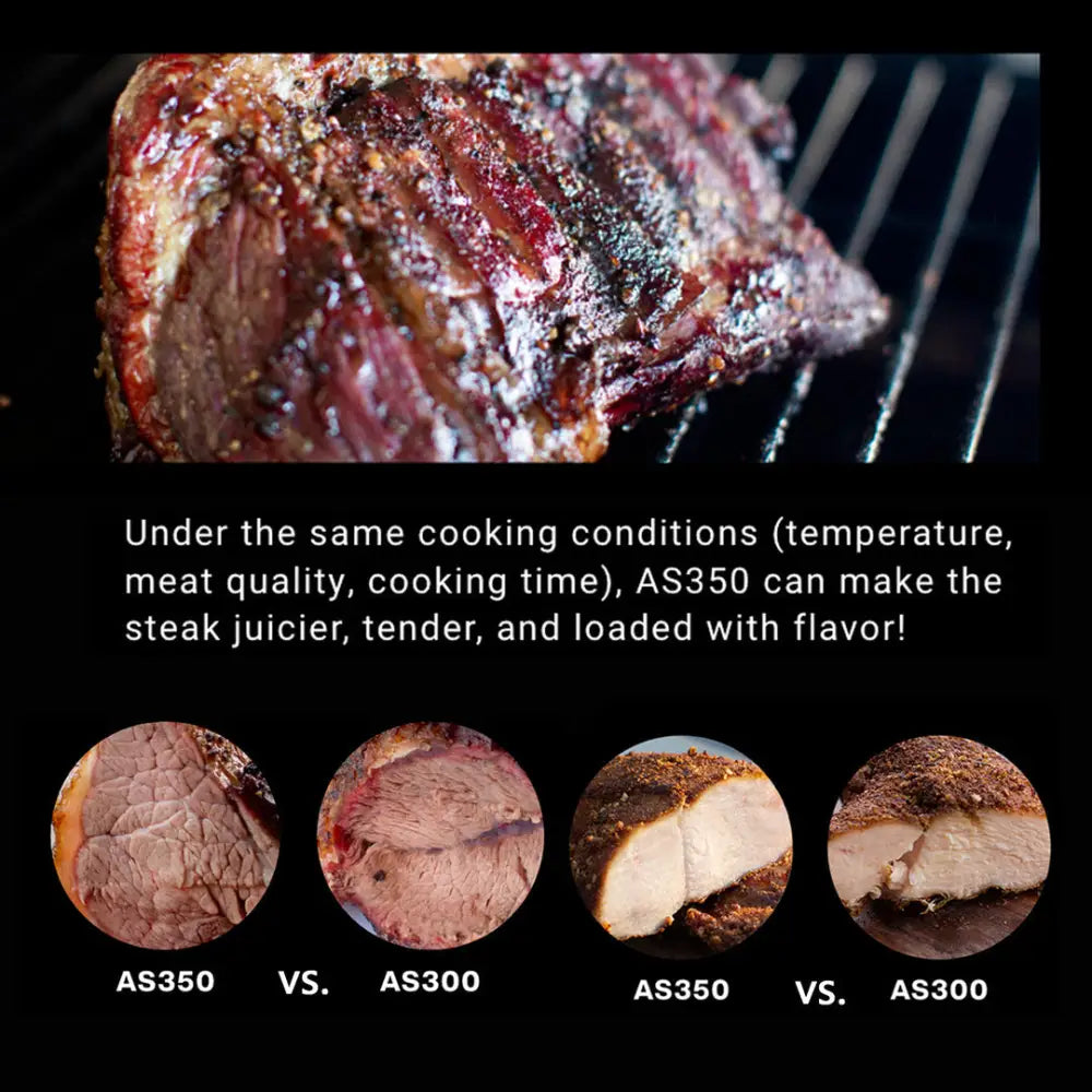 Asmoke AS350 Portable Wood Pellet Grill - Cyder Black - Home & Garden > BBQ