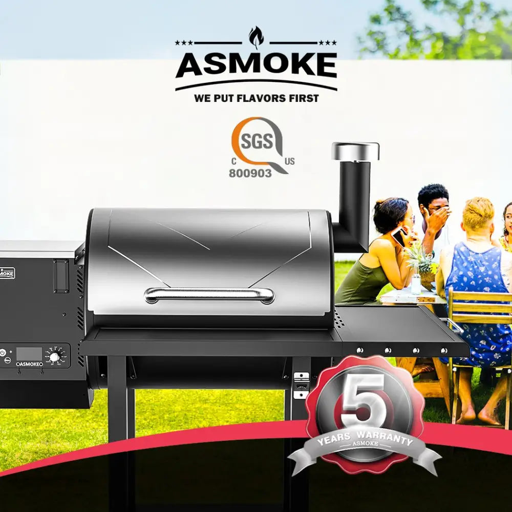 Asmoke AS660N-2 WOOD PELLET GRILL SILVER - Home & Garden > BBQ
