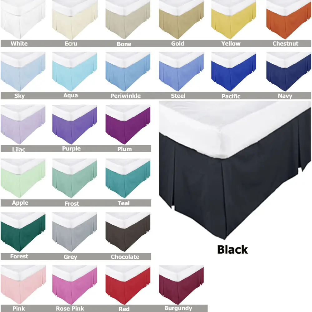 ASSUN Box Pleated Valance Ecru SINGLE - Home & Garden > Bedding