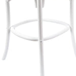 Aster 2pc Crossback Bar Stools Dining Chair Solid Birch Timber Rattan Seat White - Furniture > Bar Stools & Chairs