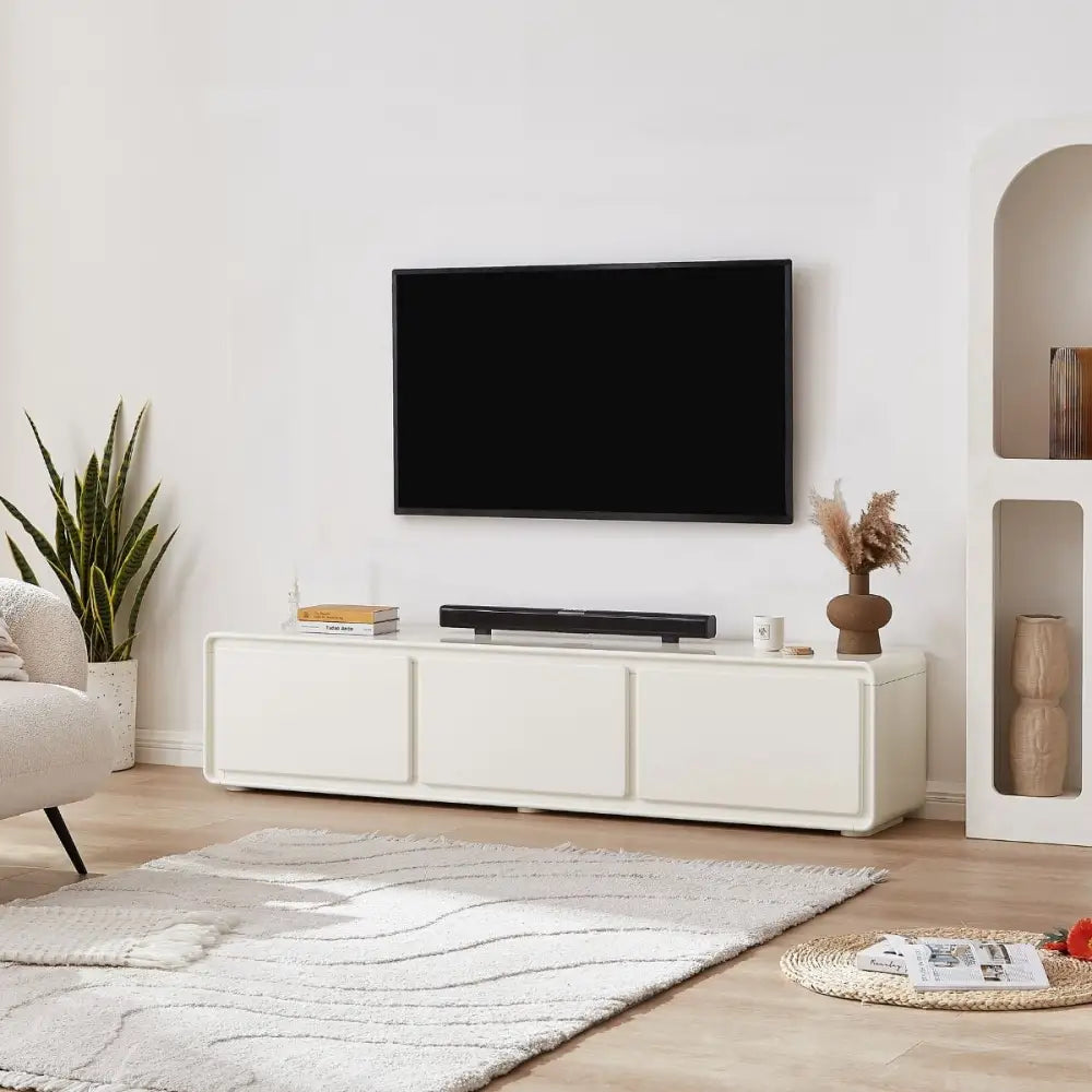 Astrid White TV Stand - Furniture > Living Room